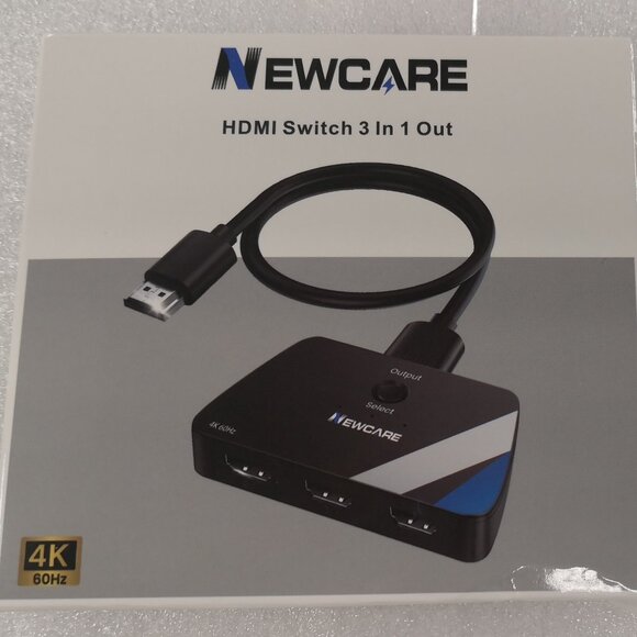 NEWCARE HDMI Switch 3 in 1 Out, 4K@60Hz HDMI 2.0 Splitter - Picture 1 of 8